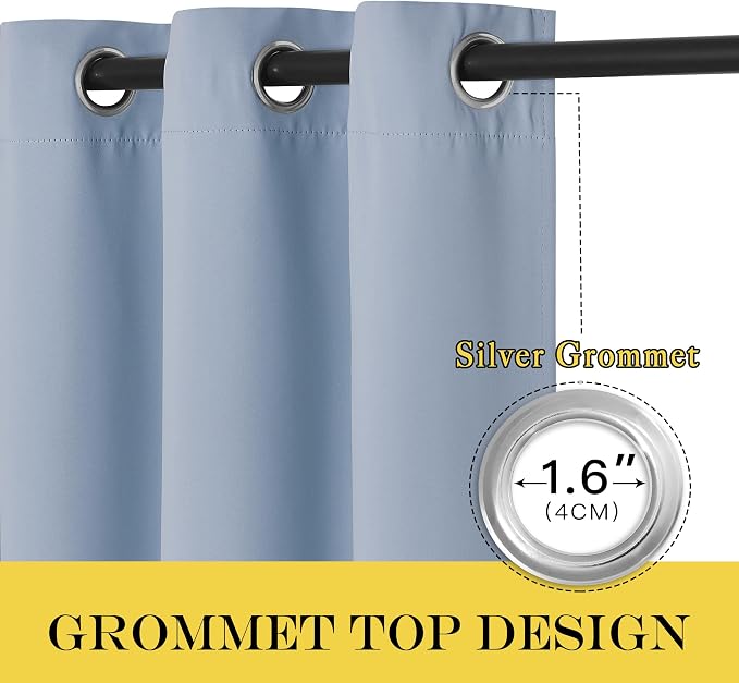 NICETOWN Blackout Drapery Curtain Panel 90 inches Long - Image 6