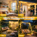 String Lights 108ft Warm White LED Globe, Connectable Indoor Outdoor