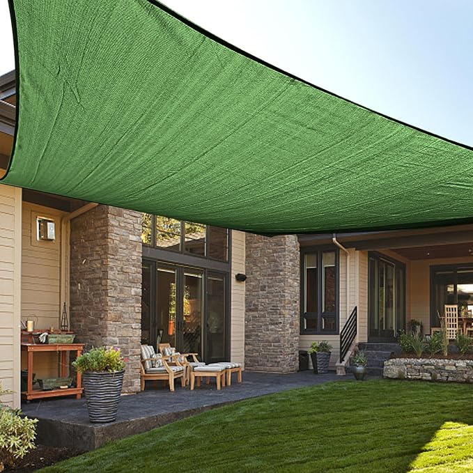 LOVE STORY Custom Size 5'x8' Piquant Green Sun Shade Sail Rectangle UV Block by LOVESTORY