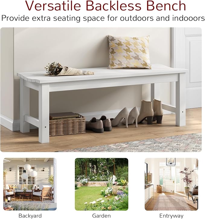 Stoog Outdoor Bench Set of 2, 2-Person Backless Outdoor Benches Weatherproof - Image 9