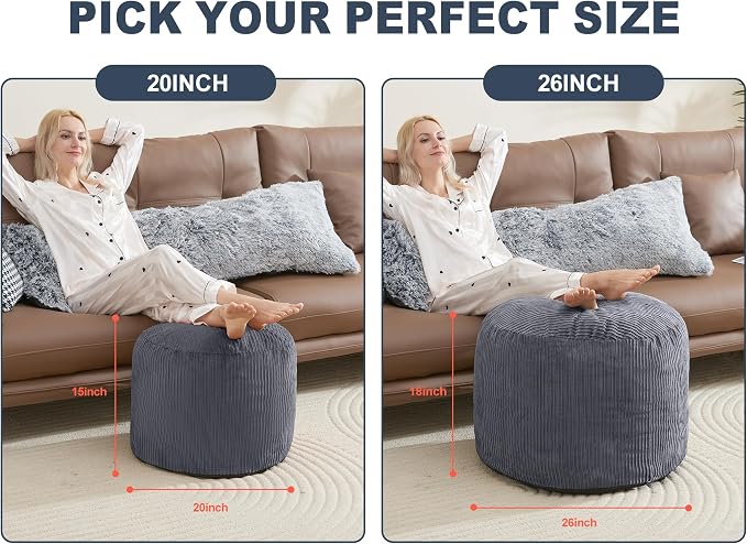Pouf Ottoman Foot Stools Ottoman - Image 2