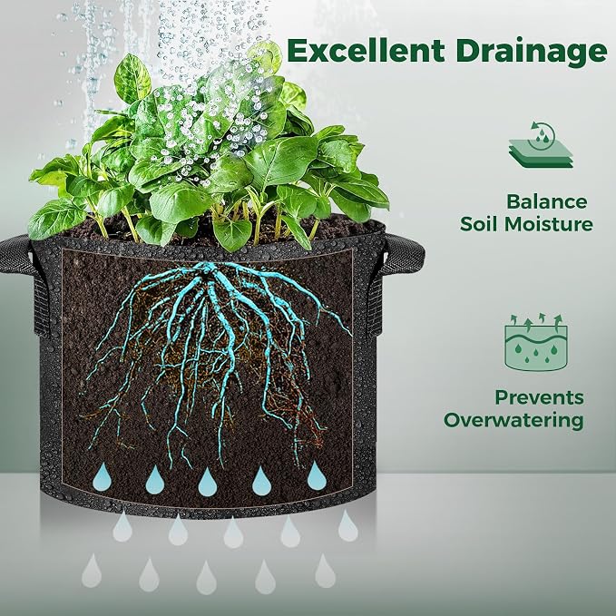 T4U 3 Gallon Grow Bags, Upgrade Grow Bags - Image 3