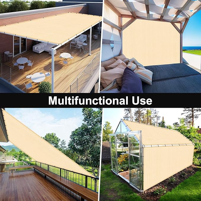 Artpuch 90% Sun Shade Cloth, 6 x 10 FT Pergola Shade Cover Canopy - Image 8