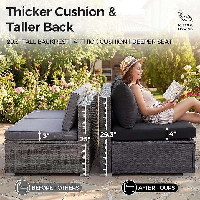 NICESOUL 18 Piece Outdoor Sectional - Image 6