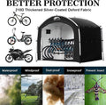 Bike Storage Tent Shed, Waterproof Outdoor Shelter with Window, Black