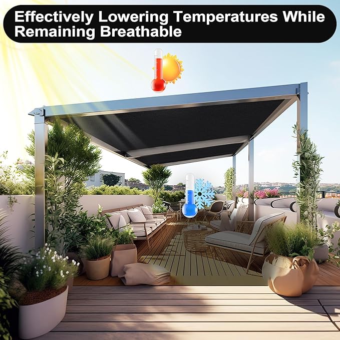 Artpuch 90% Sun Shade Cloth, 5 x 8 FT Pergola Shade Cover Canopy - Image 6