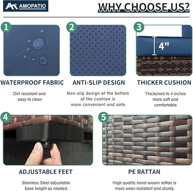 Amopatio Patio Furniture Set - Image 4