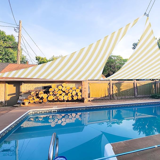 E&K Sunrise 3' x 3' x 3' Sun Shade Sail Triangle Canopy Shade Cover UV Block by EKSUNRISEINC