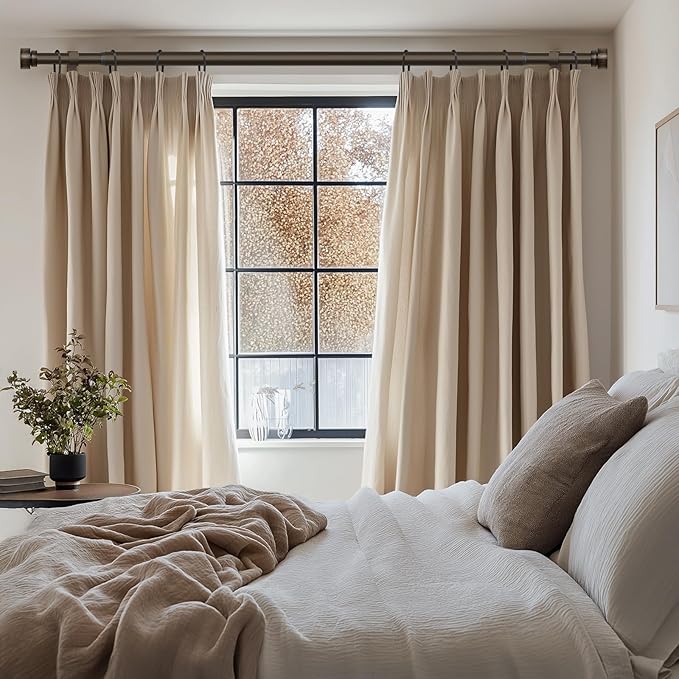 Modern Antique Brown Bronze Curtain Rods - Image 2
