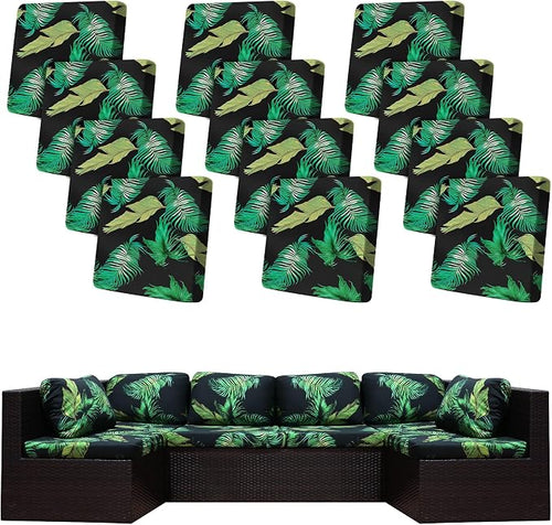 12Pcs Stretch Patio Cushion Covers, Outdoor Couch Covers Replacement, Outdoor by BIETYONE