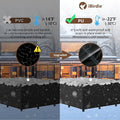 Furniture Set Cover, Black, 72 x 56 in, Waterproof 600D