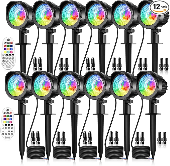 MEIKEE 15W RGB Landscape Lights 12V 24V Low Voltage Landscape Lighting RGBW by MEIKEE