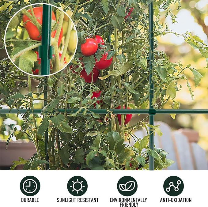 MAXPACE 249pcs Garden Stakes Kit: Includes 80 Sets of Fiberglass Plant Sticks - Image 6