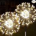 JJGoo Solar Firework Lights, 2 Pack 120 LEDs 2 Lighting Modes Solar Garden by JJGoo