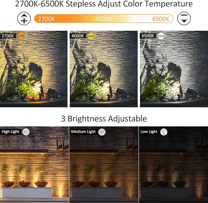 CLY Solar Landscape Spotlights, Solar Lights Outdoor IP66 Waterproof, Remote - Image 4