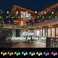 Outdoor LED String Lights 48 FT Multicolor with Remote, IP65 Waterproof