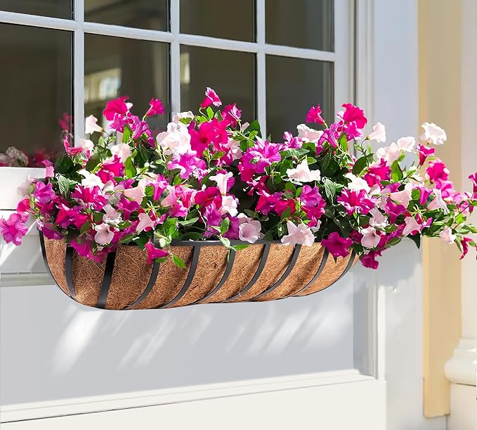 Y&M 36" Coco Liner for Window Box Deck Basket Planter Trough Coconut Fiber - Image 5