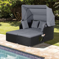 ORALNER Outdoor Daybed, 2-Person Wicker Patio Sofa by ORALNER
