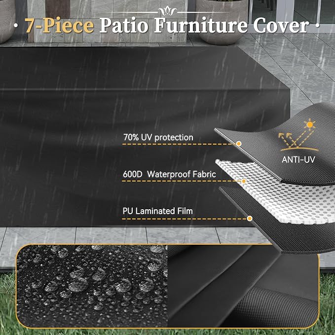 Aoxun 11 Piece Patio Furniture Set - Image 8