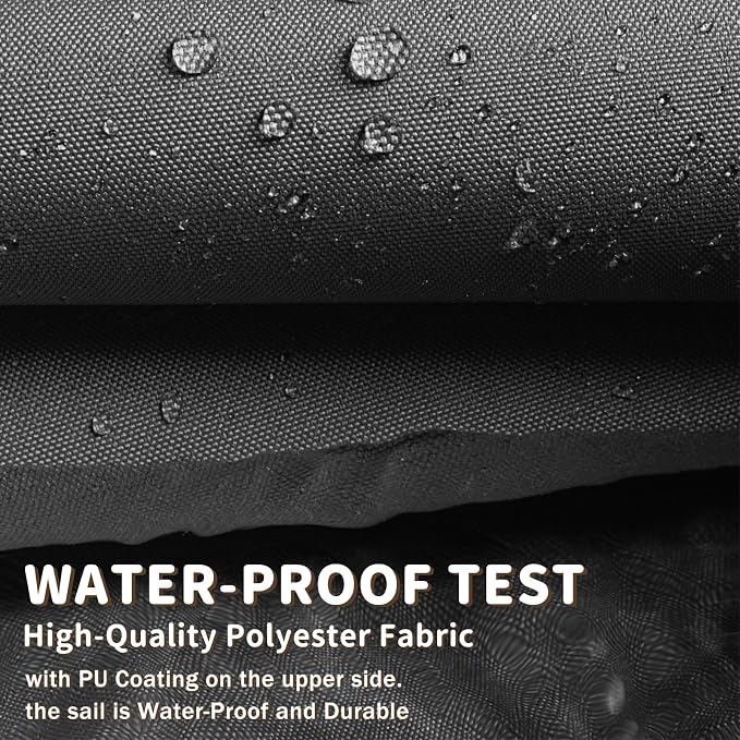 LOVE STORY Rectangle 9'x16' Waterproof Sun Shade Sail Canopy UV Block - Image 6