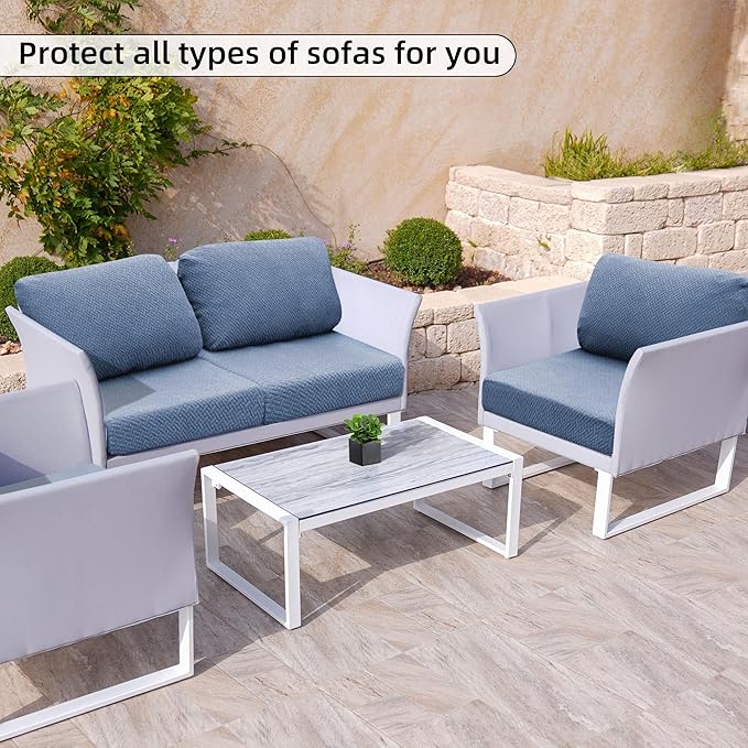 Sofa Covers, Stretch Outdoor Cushion Slipcovers, Polyester-Spandex Blend