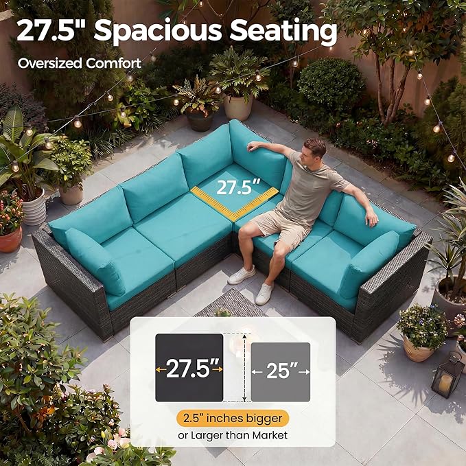 NICESOUL 13 Piece Outdoor Furniture - Image 5