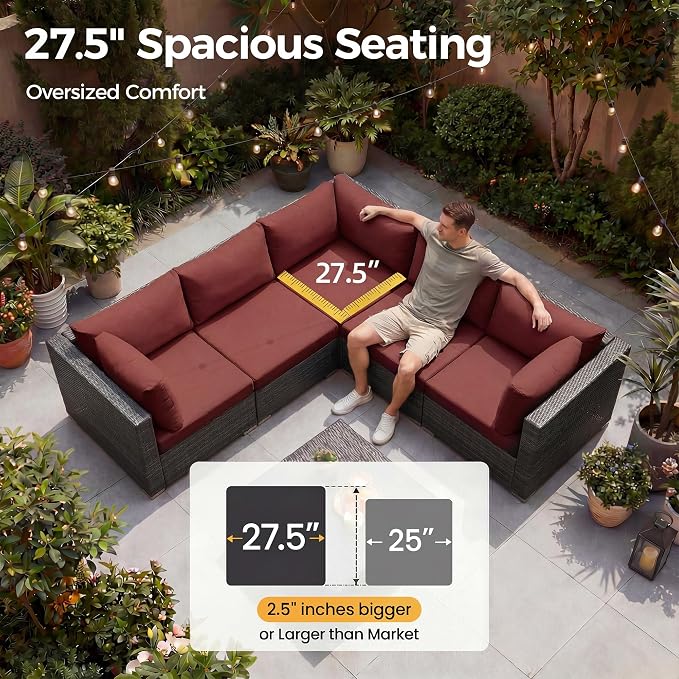 NICESOUL 11 Piece Outdoor Furniture - Image 5