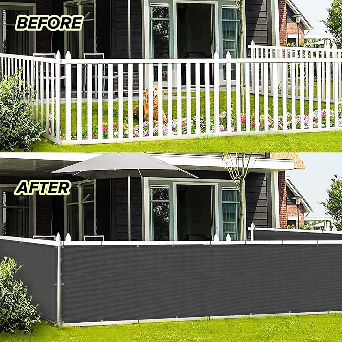 LOVE STORY Balcony Privacy Screen, 2.5'x5' Deck Shield Screen Fence Cover - Image 3