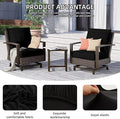 Cushion Covers, 8 Pack, Black Stretch Fit for Patio Furniture & Sofas