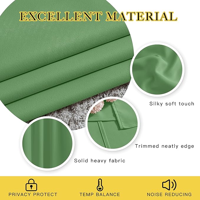 NICETOWN Blackout Curtain Drape 72 inch Long - Image 3