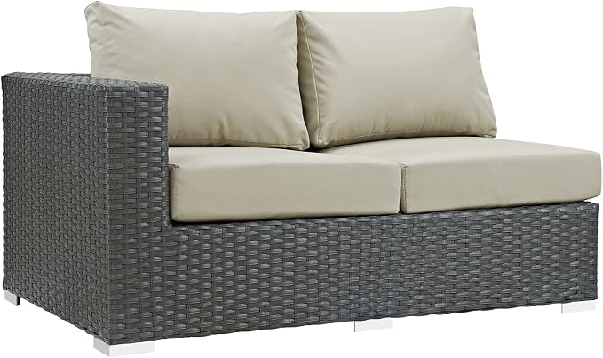 Modway EEI-1858-CHC-BEI Sojourn Wicker Rattan Outdoor Patio Coffee Table by Modway