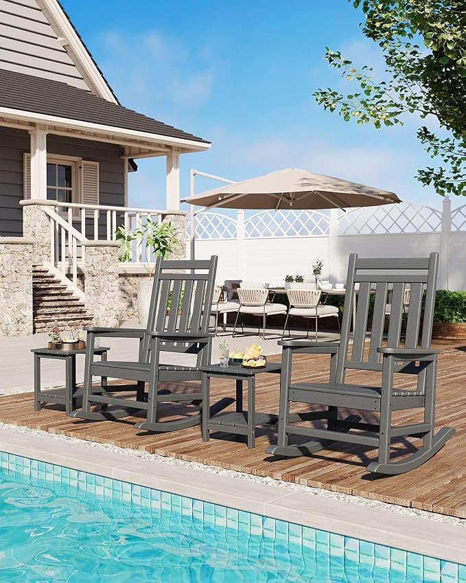 HDPE Rocking Chair Outdoor Set of 6 - Image 7