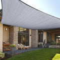 LOVE STORY Custom Size 7'x15' Silver Grey Sun Shade Sail Rectangle UV Block by LOVESTORY