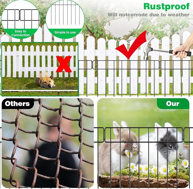 42.5FT Garden Fence Animal Barrier - Image 6