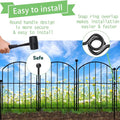 Decorative Fences: Black Metal Arched Garden Fence, 26 Panels
