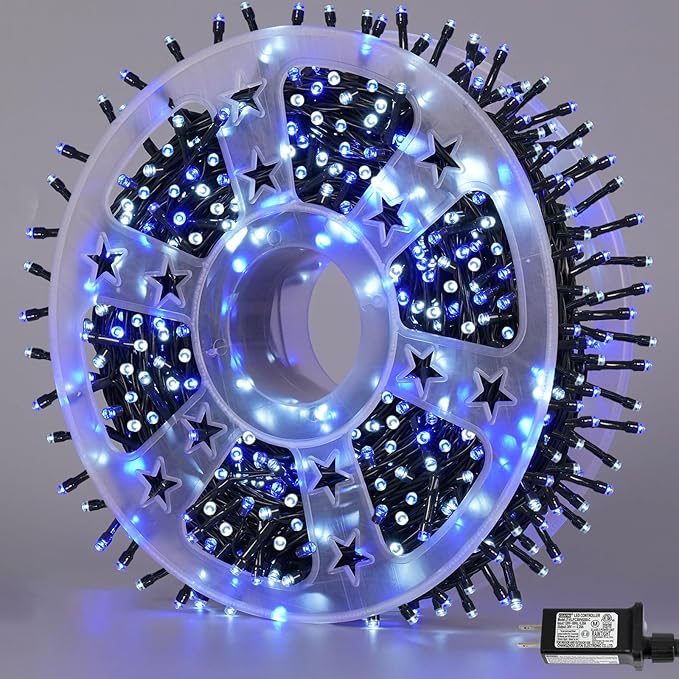 String Lights, 165ft 500 LED Outdoor Waterproof Blue