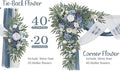 Artificial Flowers: Dusty Blue Silk Rose Swag Set for Wedding Arch