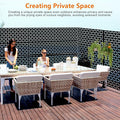 Decorative Privacy Screen, 3-Panel Metal, 72 x 47 in, Black