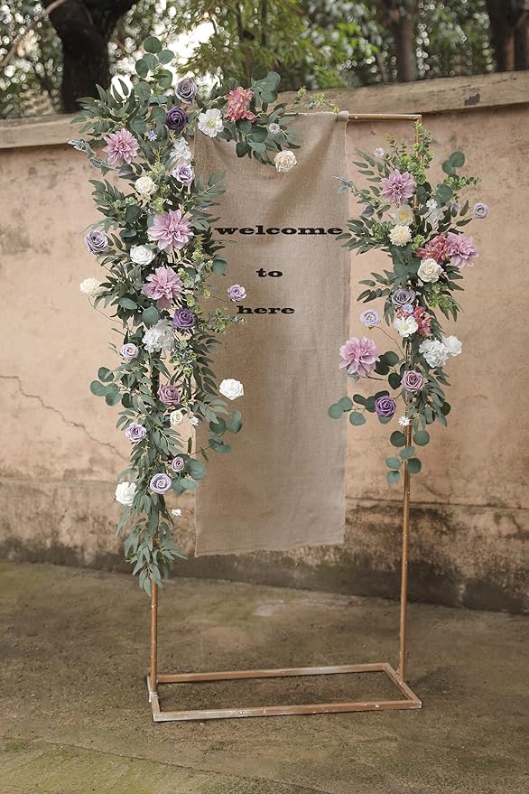 Artificial Flowers in Light Purple, 31 Flower Heads with Wired Stems