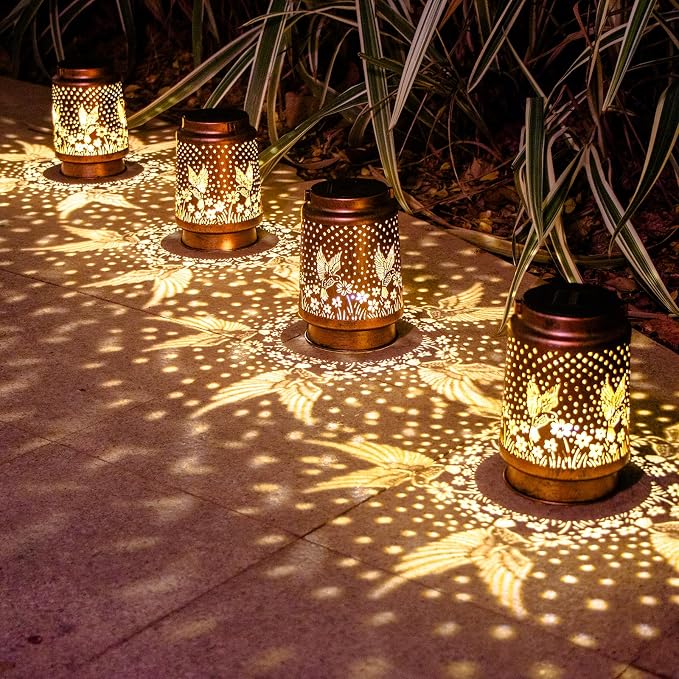 Birthday Gifts for Women, Solar Lanterns Outdoor Waterproof, Hummingbird Garden - Image 2