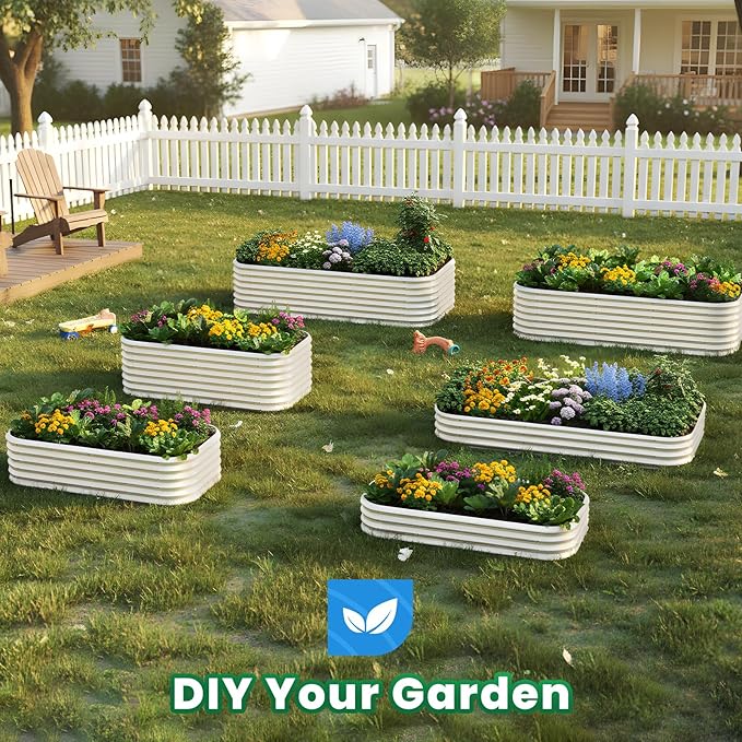 Quictent Raised Garden Bed Kit Oval Galvanized Metal Planter Box Tall - Image 7