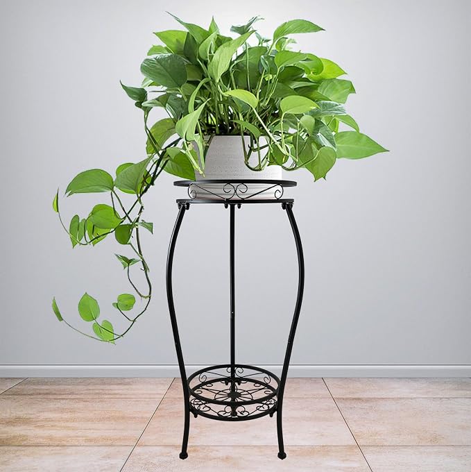 CASIMR 2Pack Plant Stand Indoor Outdoor, 2 Tier 26.6" Tall Metal Potted Holder - Image 6