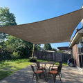 SUNLAX Sun Shade Sail 11' x 11' Brown Rectangle Canopy Sail Shade Cover UV by SUNLAX