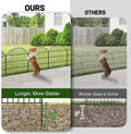 Decorative Garden Fence Set, 28in x 18.7ft Metal Black, 8 Panels and 9 Stakes