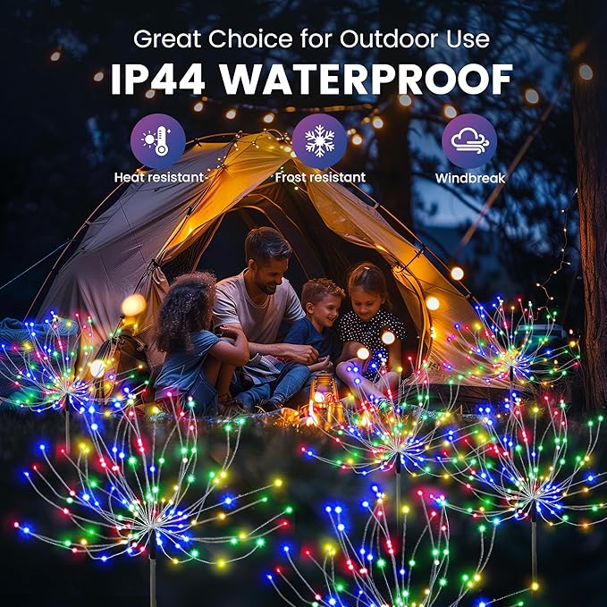 Garden Decor Solar Lights Outdoor, 120LED Waterproof Colorful Solar Fairy - Image 5