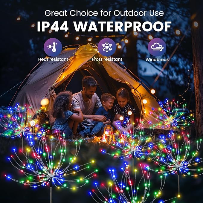 Garden Decor Solar Lights Outdoor, 120LED Waterproof Colorful Solar Fairy - Image 5