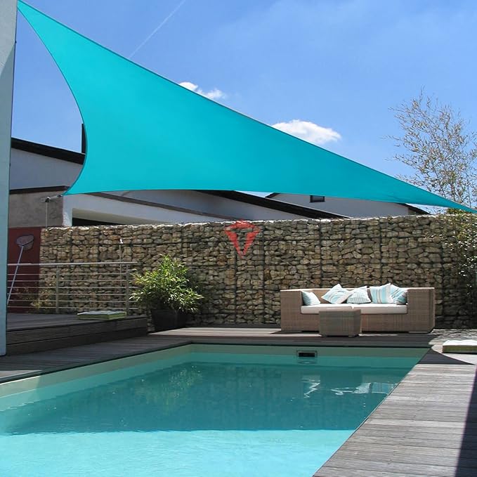 Patio Paradise 17' x 17' x 17' Sun Shade Sail Triangle Canopy Shade Cloth - Image 5