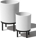 Veradek Demi Series Round Planter w/Stand by VeradekOutdoor