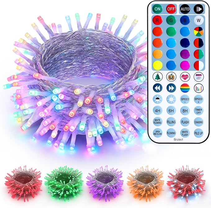 Brizled Color Changing String Lights, 33ft 100 LED Pasrel Easter Mini Lights by Brizled