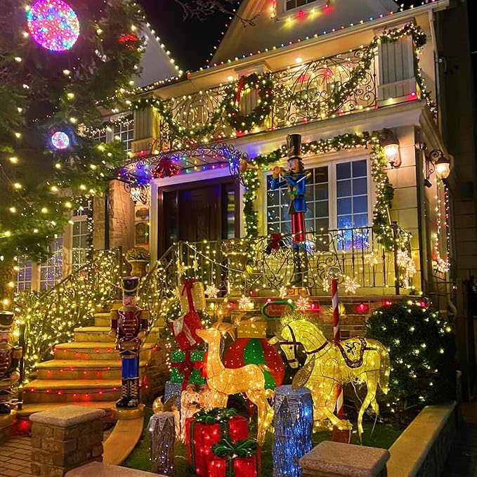String Lights, 500 LED, 165 ft, Warm White, Outdoor Waterproof